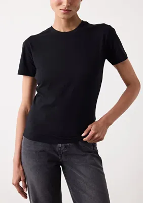 Penti Siyah Basic Slim Fit Kısa Kollu Tişört