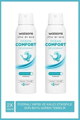 Watsons Shower Fresh 150 Ml X2 Ve Ocean Comfort 150 Ml X2 Deodorant Seti