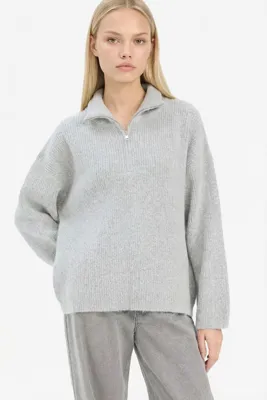 Defacto Relax Fit Yarım Fermuarlı Triko Kazak F3897AX25WN