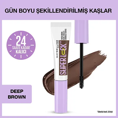 Maybelline New York Maybelline Super Lock Kaş Sabitleyici Maskara Deep Brown