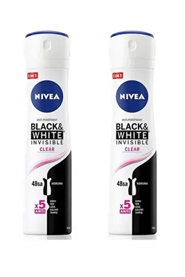Nivea Invisible Black&White Clear Kadın Sprey Deodorant 2 X 150 ML