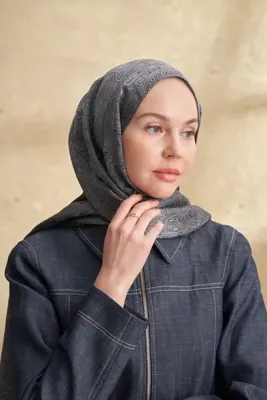 ARMANDA JOSE JAKAR ETHNIC DESEN ŞAL - GRİ - FÜME
