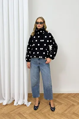 Melike Tatar Puantiye Bomber Ceket 12-70208