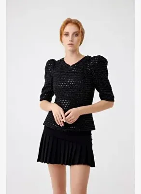 Maraliana Boucle’-tweed Midi Kol Top
