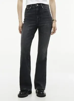 Tommy Jeans DW0DW238171BZ Mavi Kadın Yüksek Bel Uzun Denim Pantolon