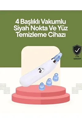 Candourmass Vakumlu Siyah Nokta Ve Yüz Temizleme Cihazı 4 Başlıklı
