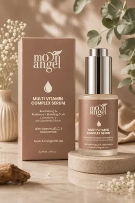 MOON ANGEL Multi Vitamin Serum Canlandırıcı ve Işıltı Veren (B3, C, E Vitaminleri & Niacinamide) Cilt Bakım Serumu 30 ml