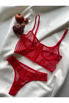 WAHSHE Pretty Pari Bralet Set Kırmızı