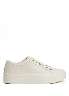 Calvin Klein Beyaz Kadın Deri Sneaker
