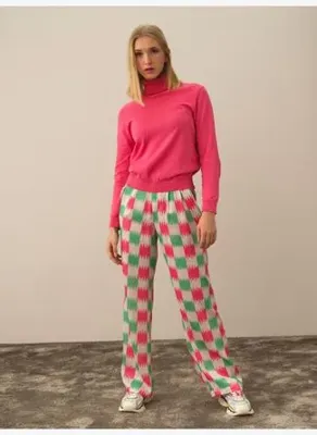 Xint Pembe Pamuk Dokulu Regular Fit Kazak