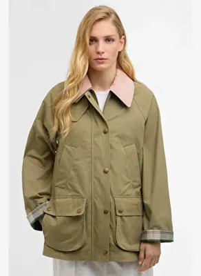 Barbour Modern Beadnell Casual Ceket OL31 Bleached Olive/Ancient/Gardenia