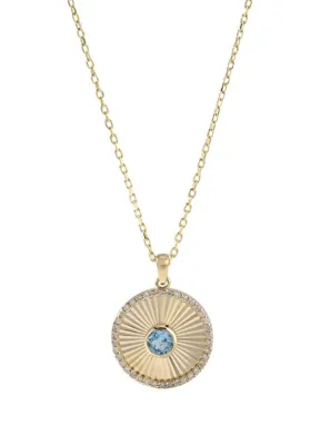 Hems Jewellery Aquamarine Taşlı Pırlanta 14 Ayar Altın Kadın Kolye