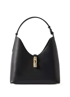 Furla Goccia M Siyah Kadın Deri Hobo Çanta