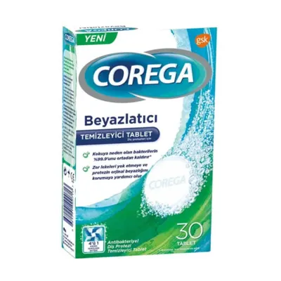 Corega Beyazlatıcı Temizleyici Tablet 30 Tablet