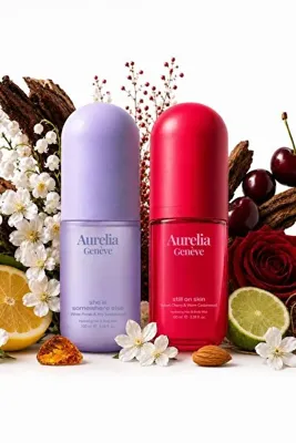 Aurelia Genève Aura Blend Duo - Kadifemsi Vişne ve Sıcak Sedir Ağacı & Beyaz Çiçekler ve Taze Sandal Ağacı Kokulu S