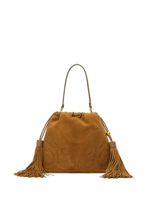 Etro Kalispera Medium Camel Kadın Süet Çanta