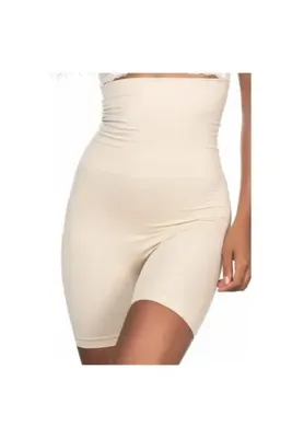Emay Kadın Bej Dikişsiz Çift Kat Boxer Korse