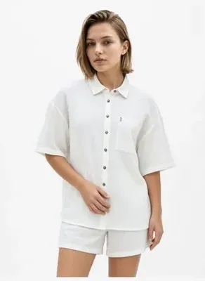 Loft Oversize Kadın Gömlek K.kol