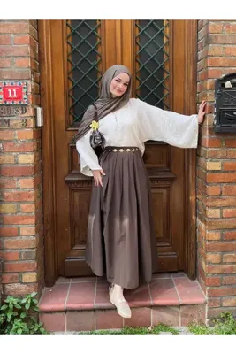 Moda Lippa Krem Müslin Salaş Bluz