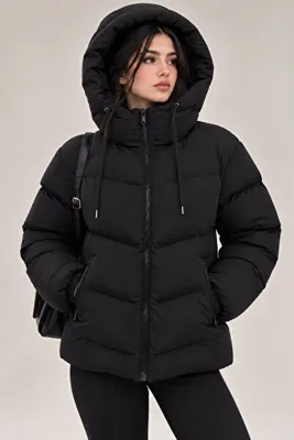 Modayıldızlar Kışlık Şişme Mont Yan Cep Fermuar