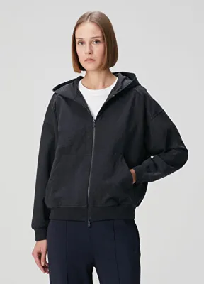 Brunello Cucinelli Antrasit Kapüşonlu Sweatshirt