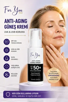 For You Gold Anti-Aging Yaşlanma & Leke Karşıtı +Spf50 Yüz ve Vücut Güneş Kremi 100 ml