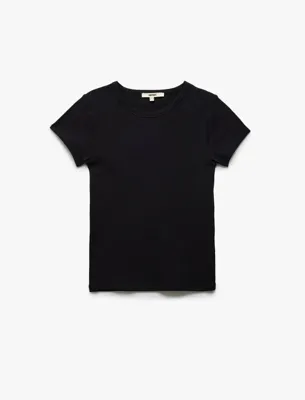 Koton Slim Fit Pamuklu Kısa Kollu Bisiklet Yaka Kadın Basic Tişört