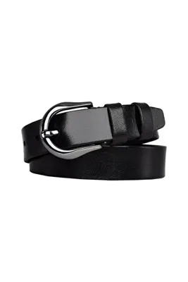 GoDeri %100 Hakiki Deri, Siyah Nikel Tokalı 4 Cm Siyah Kadın Kemeri; Kot, Spor Kemer=an-byn-70.nikel