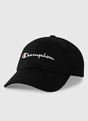 Champion 806242-KK001 Baseball Cap Siyah Logo Baskılı Unisex Şapka