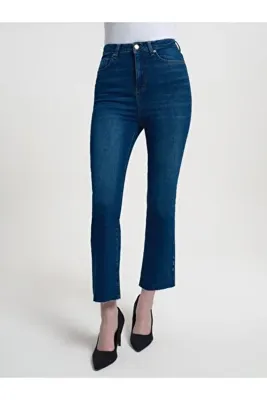 Loft Crop Flare Slim Fit Kadın Pantolon