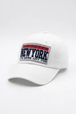 Kapin New York Nakışlı Cap Baseball Şapka - Beyaz