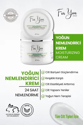 For You Gold Su Bazlı Normal Ve Kuru Ciltler Için Yoğun Nemlendirici Krem (ALOE VERA HYALURONİC ACİD) 50 ml
