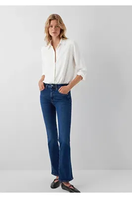 Mavi Ekru Viskoz Gömlek Regular Fit / Normal Kesim 1211620-70057