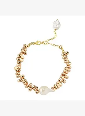 Linya Jewellery Sirius Barok İncili Hematit Taşlı Bileklik