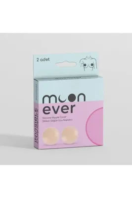 moonever by Silikon Göğüs Ucu Kapatıcı | Görünmez Tekrar Kullanılabilir | Ten Rengi, Kendinden Yapış