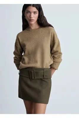 MANGO Woman Kolları kıvrık kazak