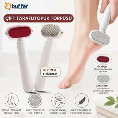 Buffer Çift Taraflı Topuk Törpüsü, Oval Başlıklı Manuel Ayak Bakım Aparatı