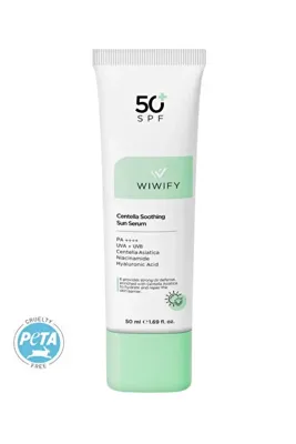 WIWIFY Wiwify Yatıştırıcı Onarıcı Yüksek Korumalı Centella Soothing Sun Serum SPF 50 + Pa ++++ 50 ml