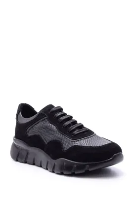 Derimod Erkek Süet Detaylı Deri Sneaker