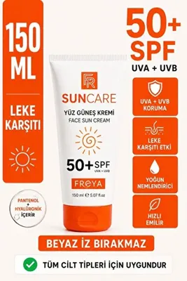 Freya 150 ML "Güneş Kremi" SPF 50+ Leke Karşıtı Yüz ve Vücut Sun Care
