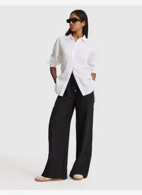 Pierre Cardin Siyah Loose Fit Keten Pantolon50321294-VR046