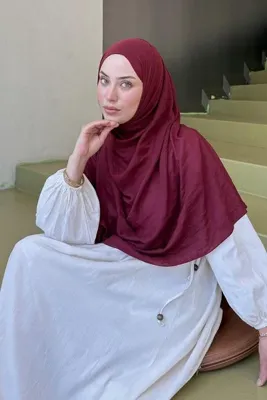 lamelif Organic Premium Şal Bordo