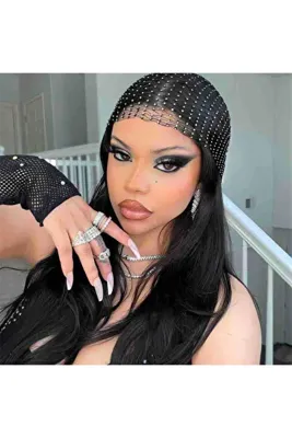 ZEKAS FASHION Rihanna kristal taşlı bandana