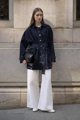 Hooopstore Tilda Oversize Lacivert Kot Ceket