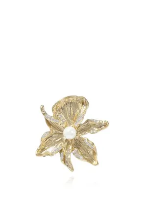 Beymen Collection Gold Çiçek Formlu Kadın Broş