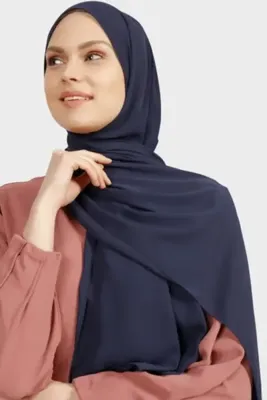 Differenza Krep Şifon Şal Lacivert