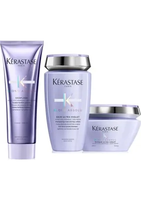 Kerastase Blond Absolu Bain Ultra - Violet Şampuan 250 ml + Cicaflash 250 ml + Maske 200 ml