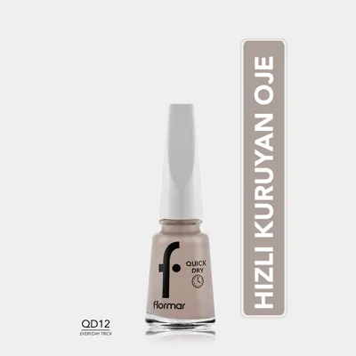 Flormar Oje Quick Dry QNE-12 Every Day Trick New