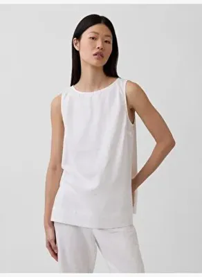 Gap Keten Karışımı Kolsuz Bluz