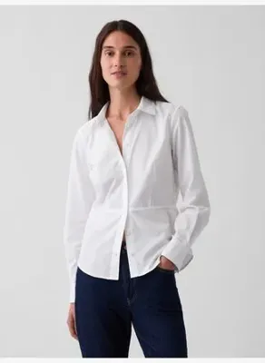 Gap Organik Pamuk Poplin Waisted Gömlek